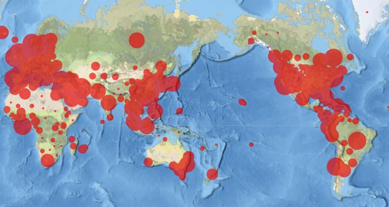 корнавірус мапа світу