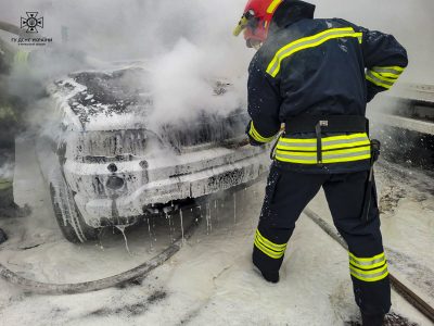 Пожежа автомобіля БМВ