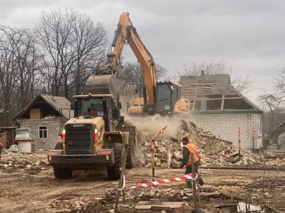 ліквідація наслідків російського ракетного удару у Смілі