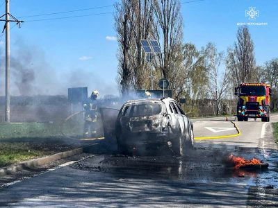 пожежа у Золотоніському районі, горить авто