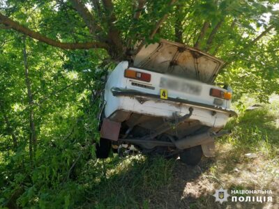 на Золотоніщині авто з'їхало у к'ювет