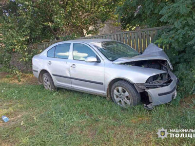 автомобіль на місці ДТП у Черкаському районі