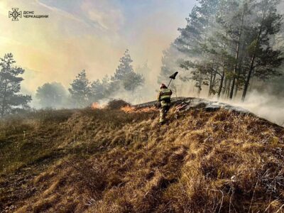 На Черкащині сталося 15 пожеж минулої доби