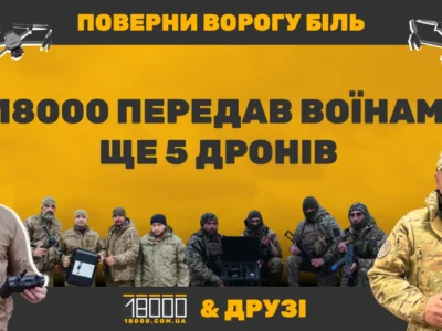 18000 передали дрони військовим