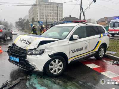 Поліцейське авто, ДТП у Черкасах 10 грудня