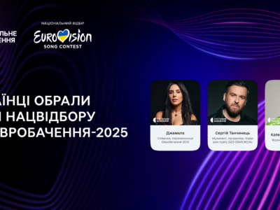 Переможці голосування за журі на нацвідбір Євробачення-2025: Джамала, Танчинець, Павленко