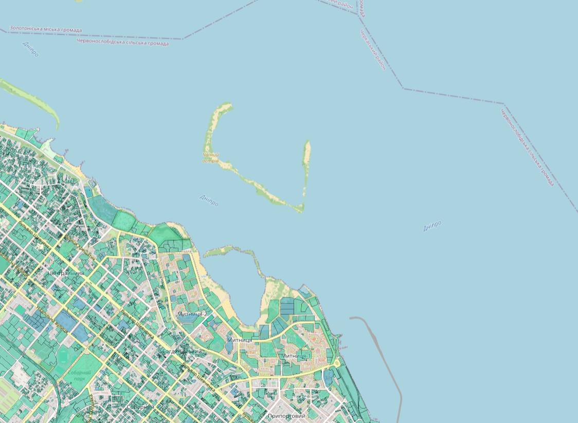 водне плесо, яке на карті належить Слободі