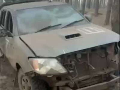 пошкоджене авто військових