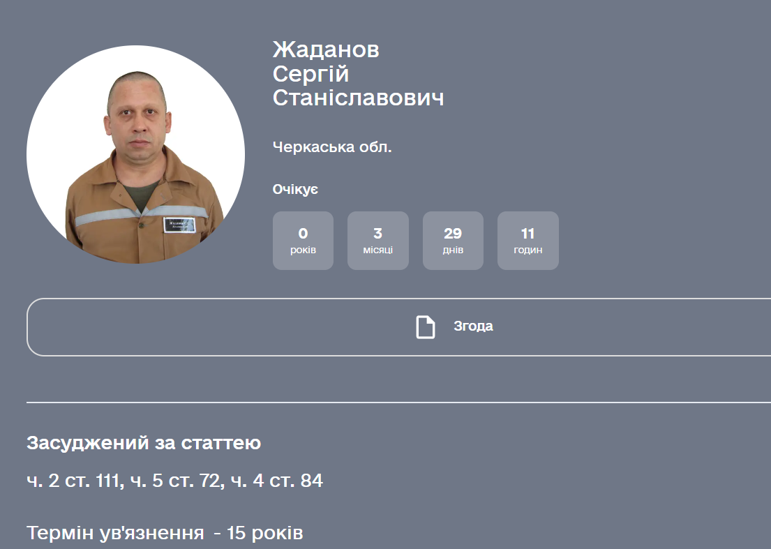 Зрадник Сергій Жаданов