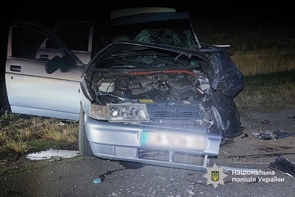 автівка після ДТП на Уманщині 7 липня