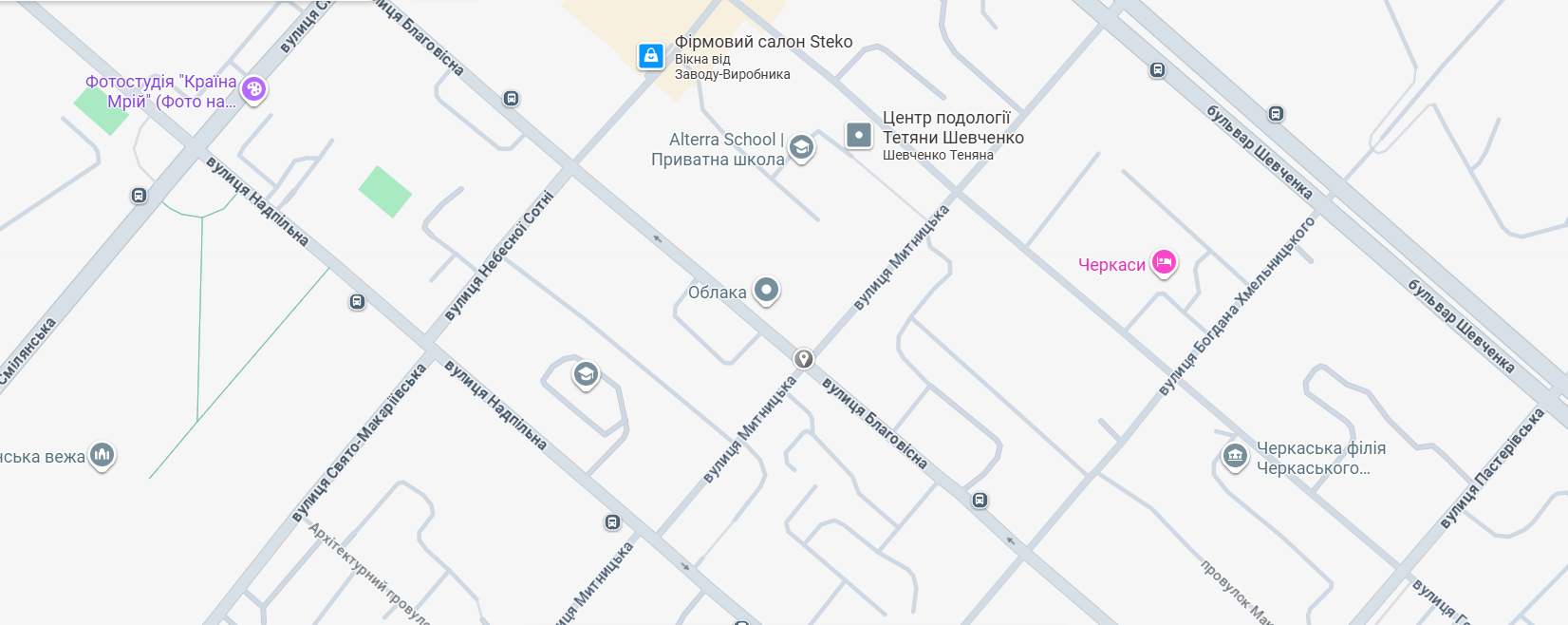 Карта Черкас