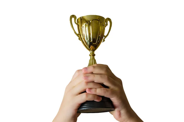 премія, кубок, нагорода в руках