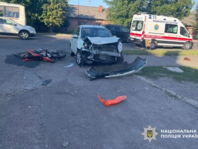 аварія за участі мотоцикла та авто 28 серпня