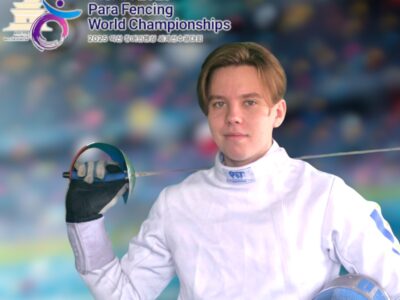 черкащанин Артем Манько на змаганнях із фехтування