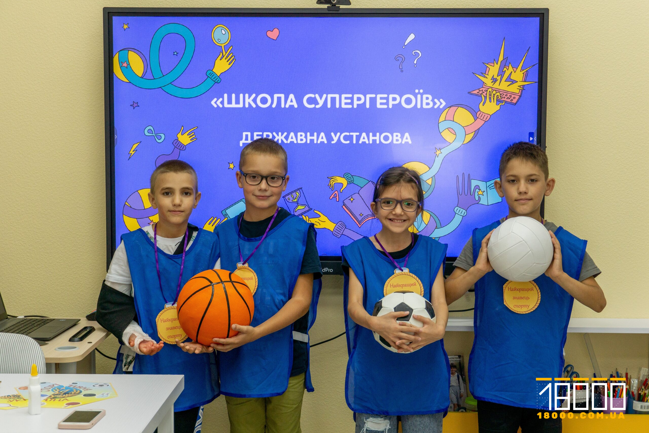 Діти з м'ячами