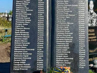 меморіал вшанування полеглих військових у Золотоноші