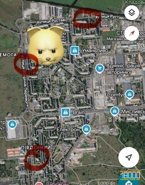 мапа Черкас