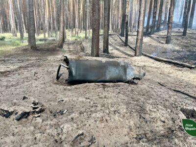 уламки ракети у лісі на Черкащині