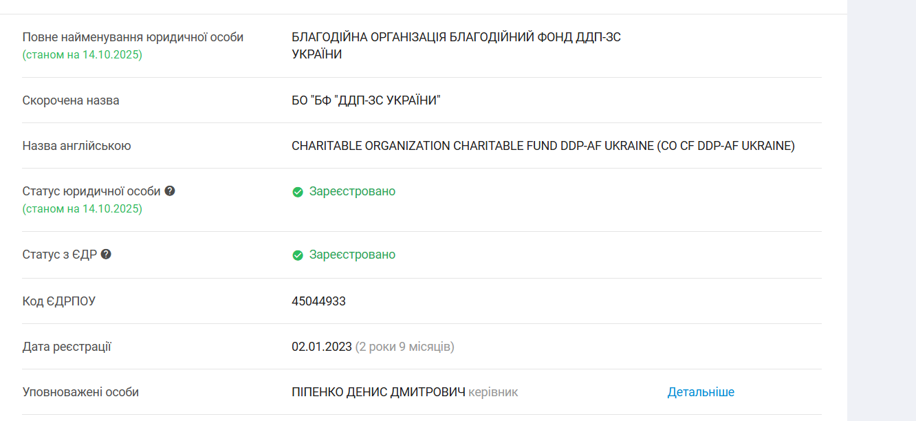 Інформація з ЮКонтрола