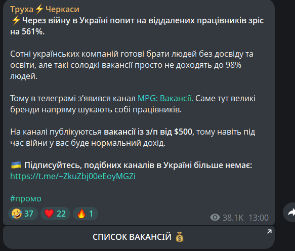 Попит на віддалених працівників