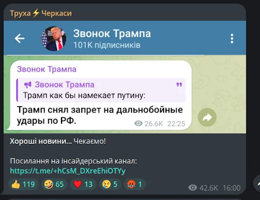 Дзвінок Трампа