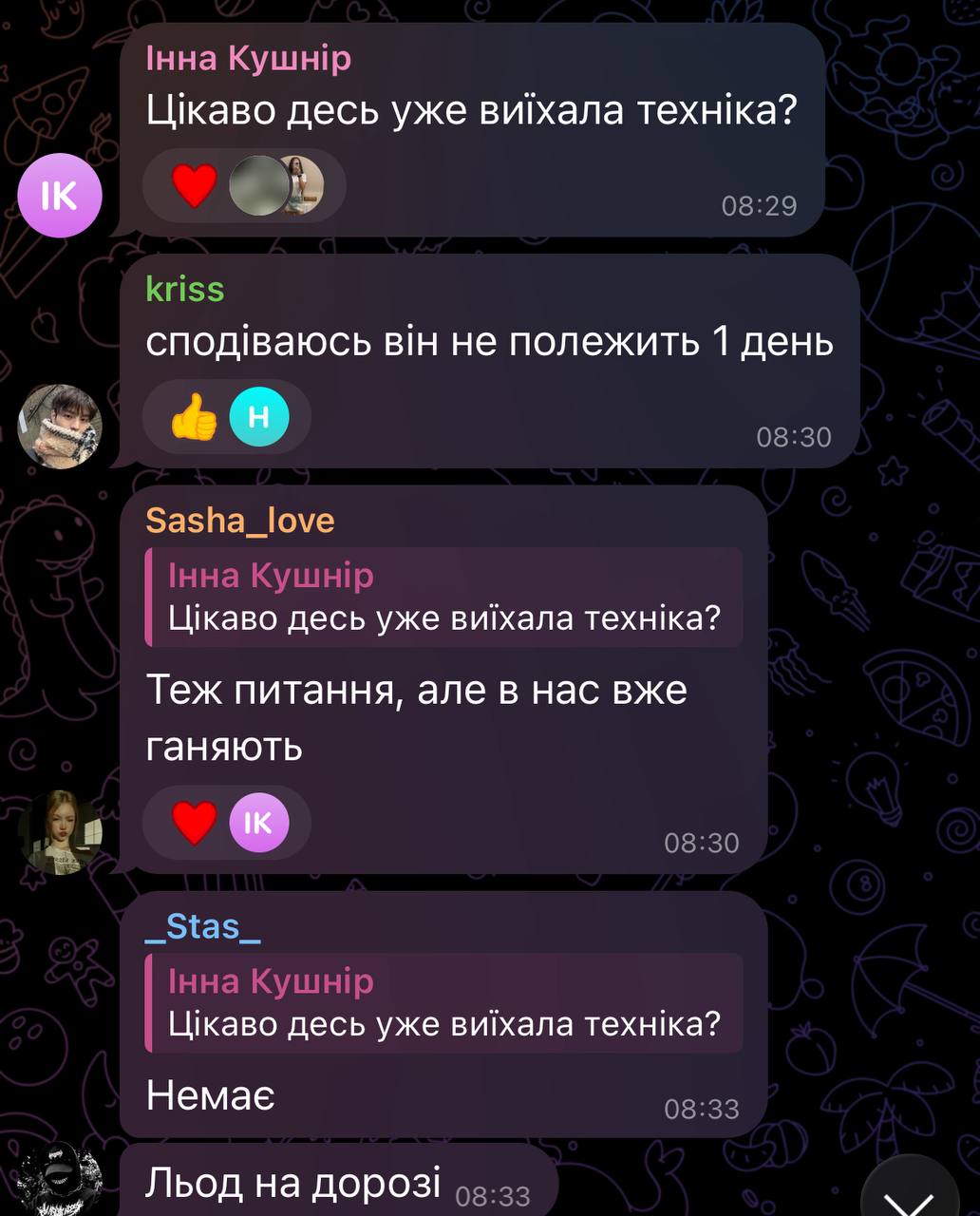 Скрин коментарів