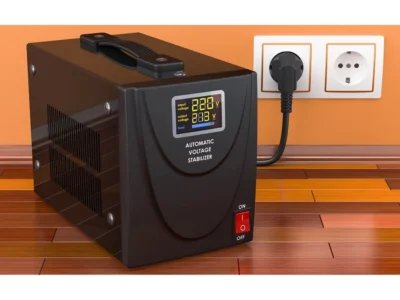 стабілізатор напруги, який підключений у розетку