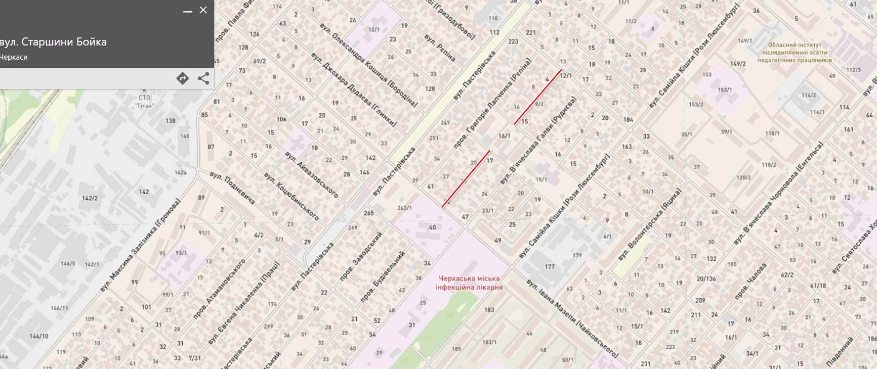 Вулиця Старшини Бойка