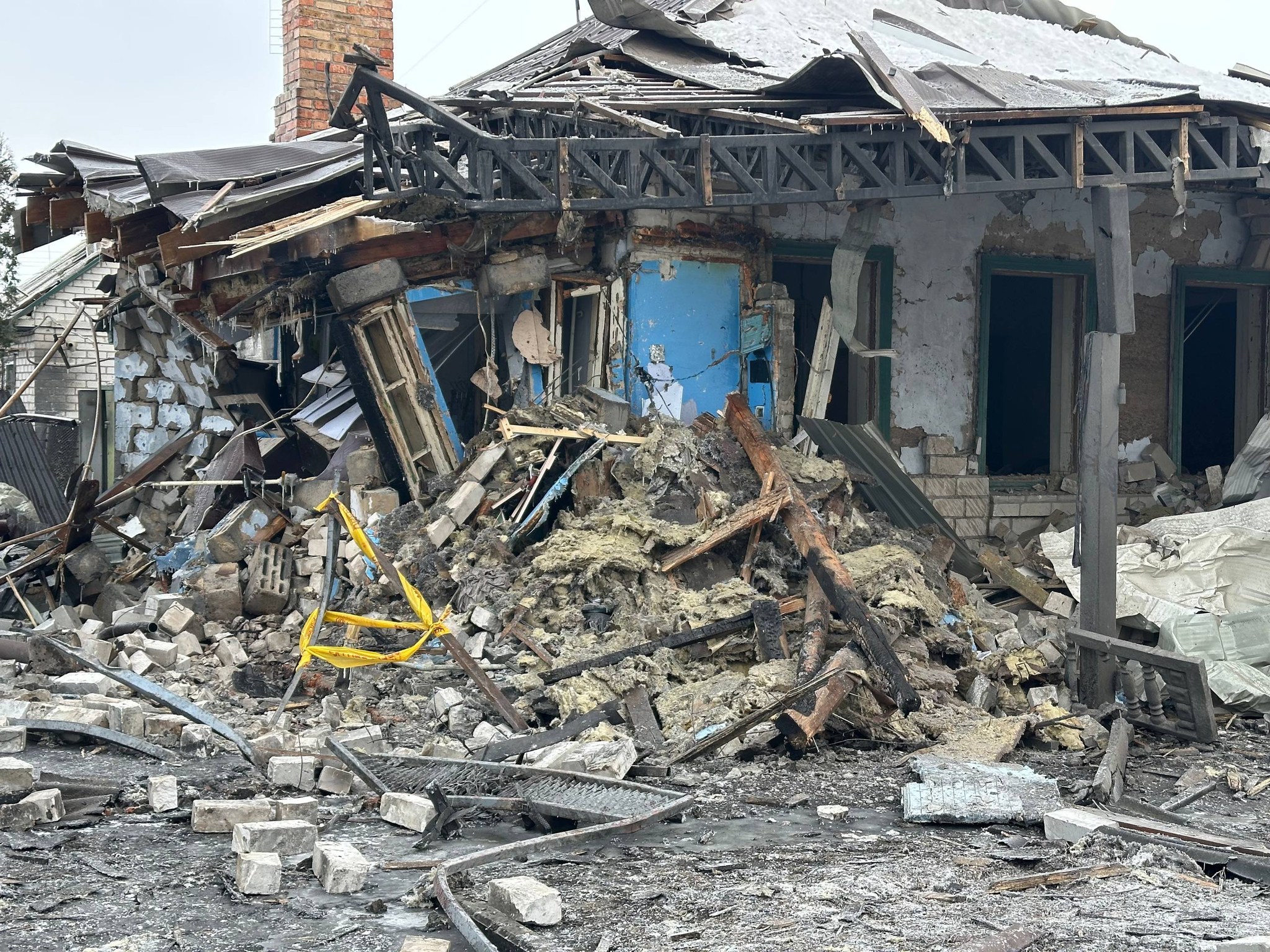 Будинок після атаки на Черкаси