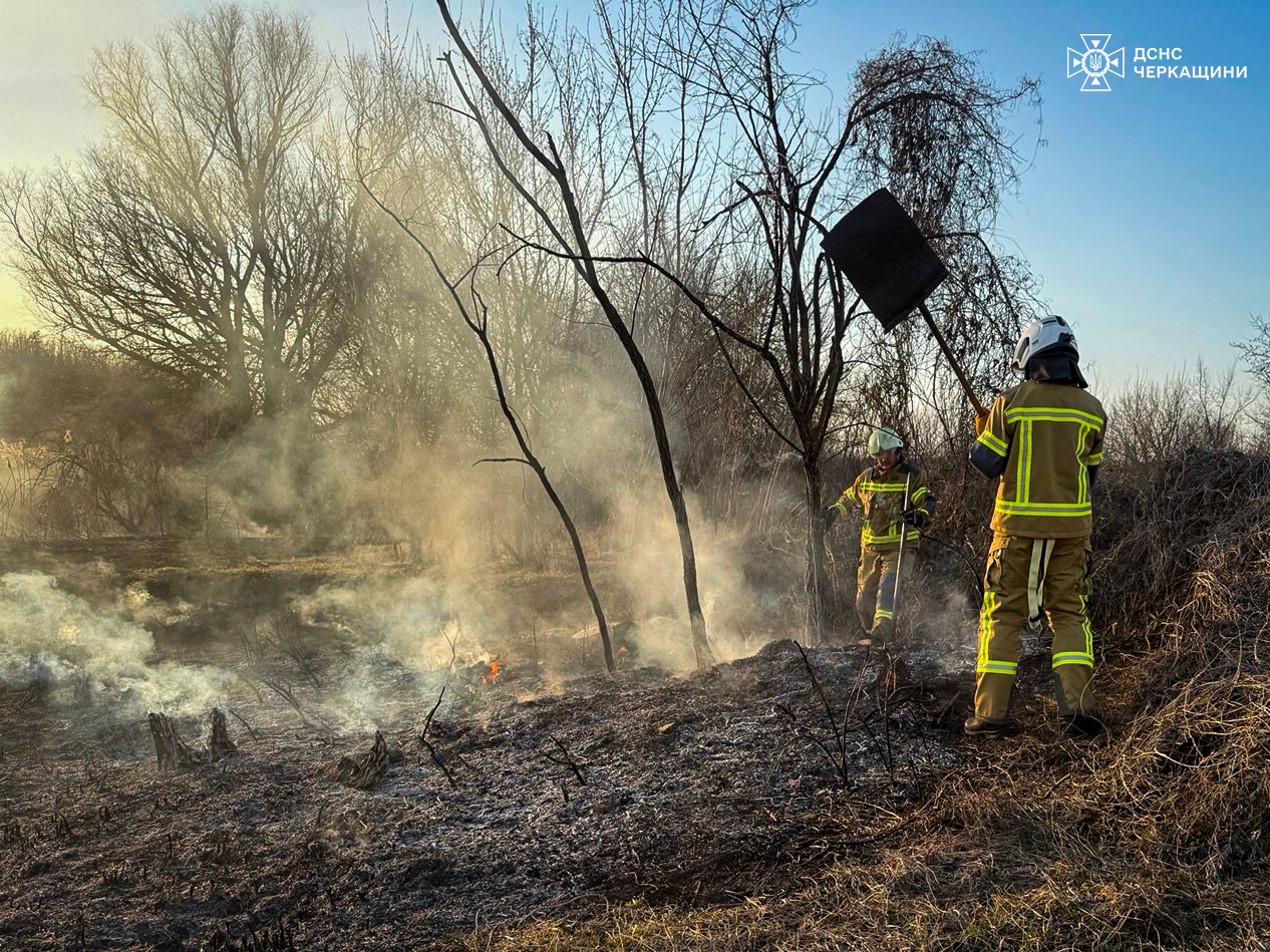 рятувальник гасить вогонь