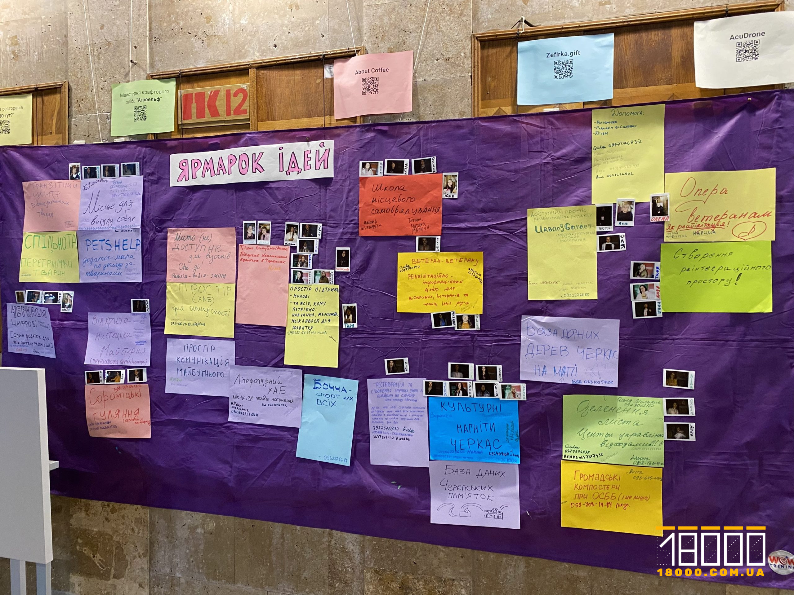 стіна з паперами