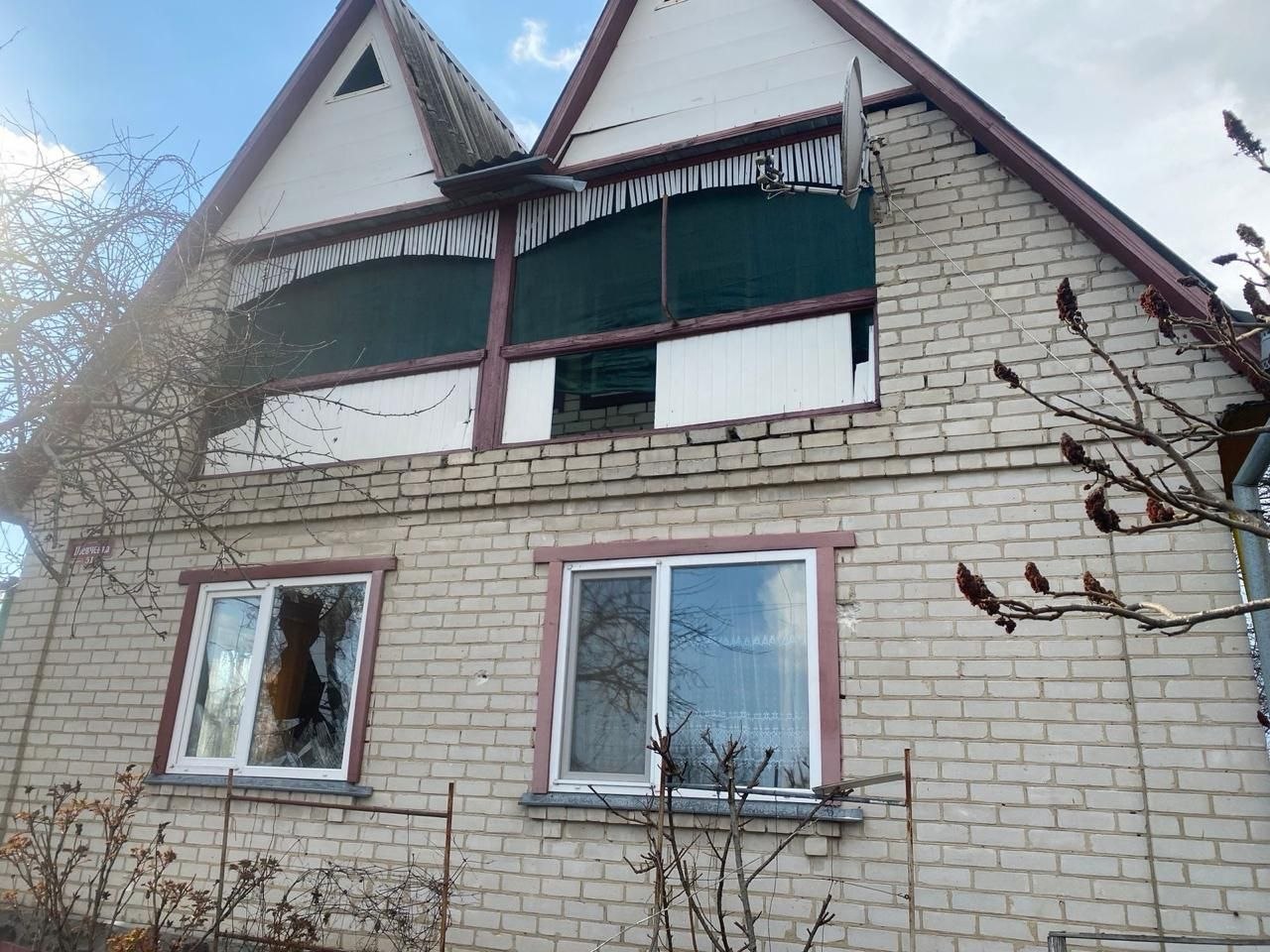 Пошкоджений будинок в Черкаському районі