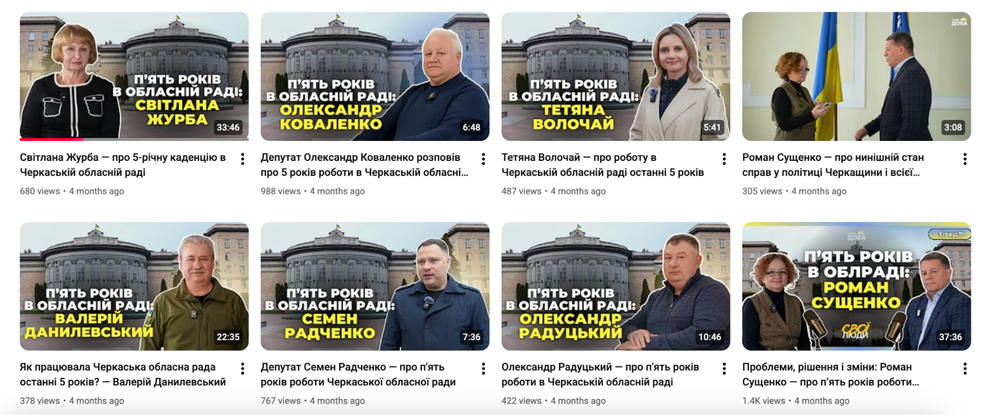 Відеоінтерв’ю, які створила «Нова доба