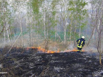 пжежник на фоні пжежі