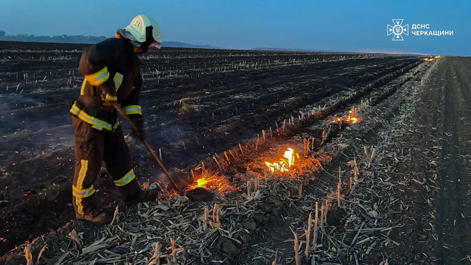 На Черкащині за добу вигоріло 12 гектарів сухостою: рятувальники ліквідували 14 пожеж