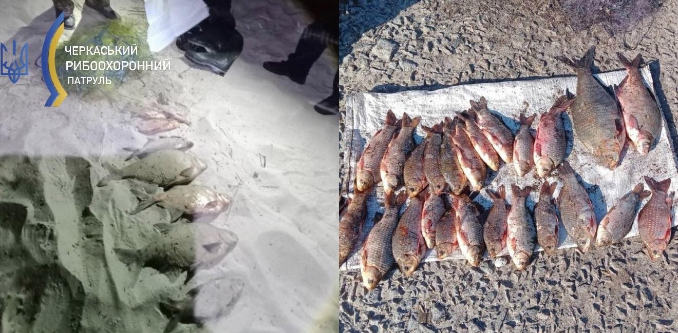 На Черкащині три чоловіки ловили рибу з порушеннями