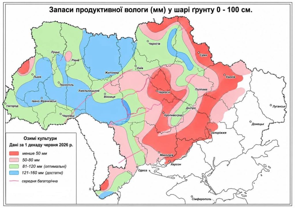 карта засухи