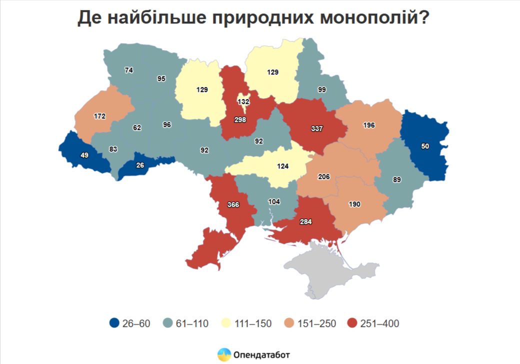 карта україни різнокольорова статистика
