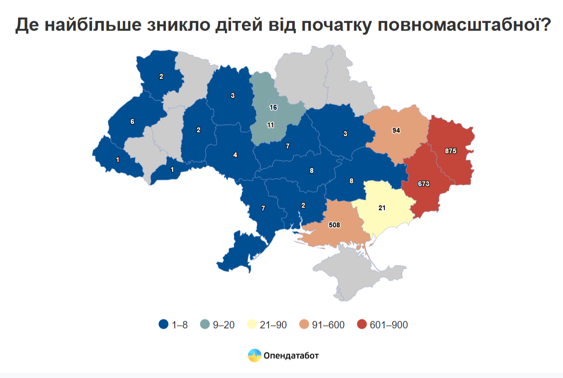 діти зникли від початку повномасштабного