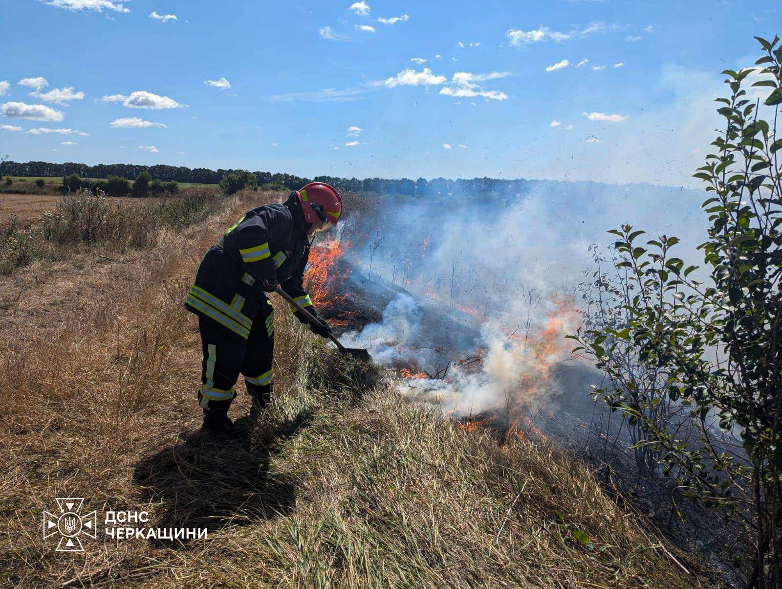 Майже 30 пожеж гасили рятувальники на Черкащині (ФОТО)