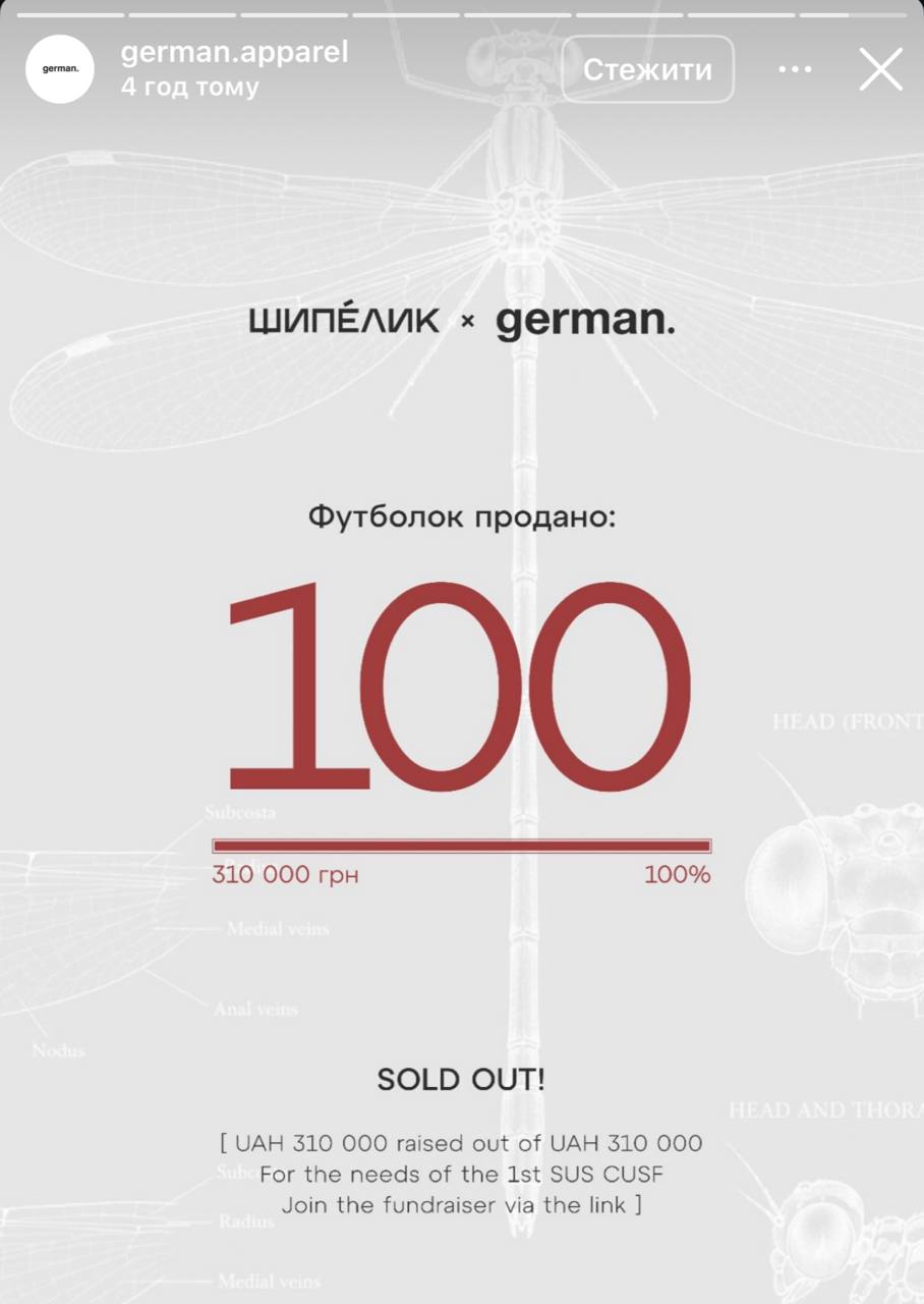 інстаграм черкаського бренду 