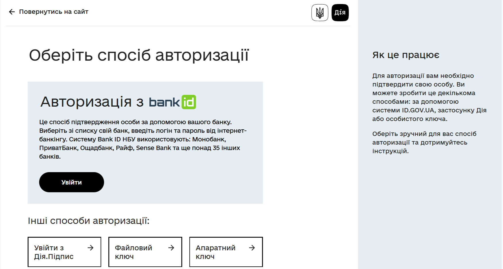 Авторизація в дії