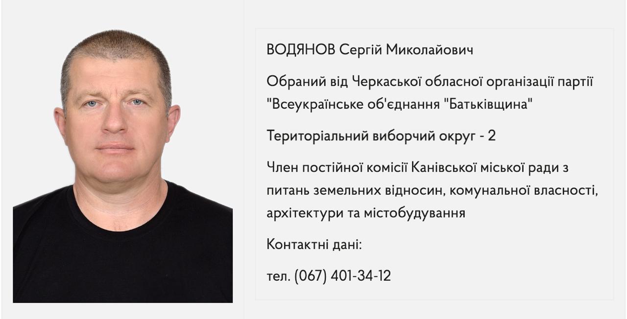 Картка депутата Канівської міської ради