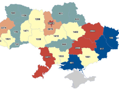 Карта України з нільовим доходом піприємств
